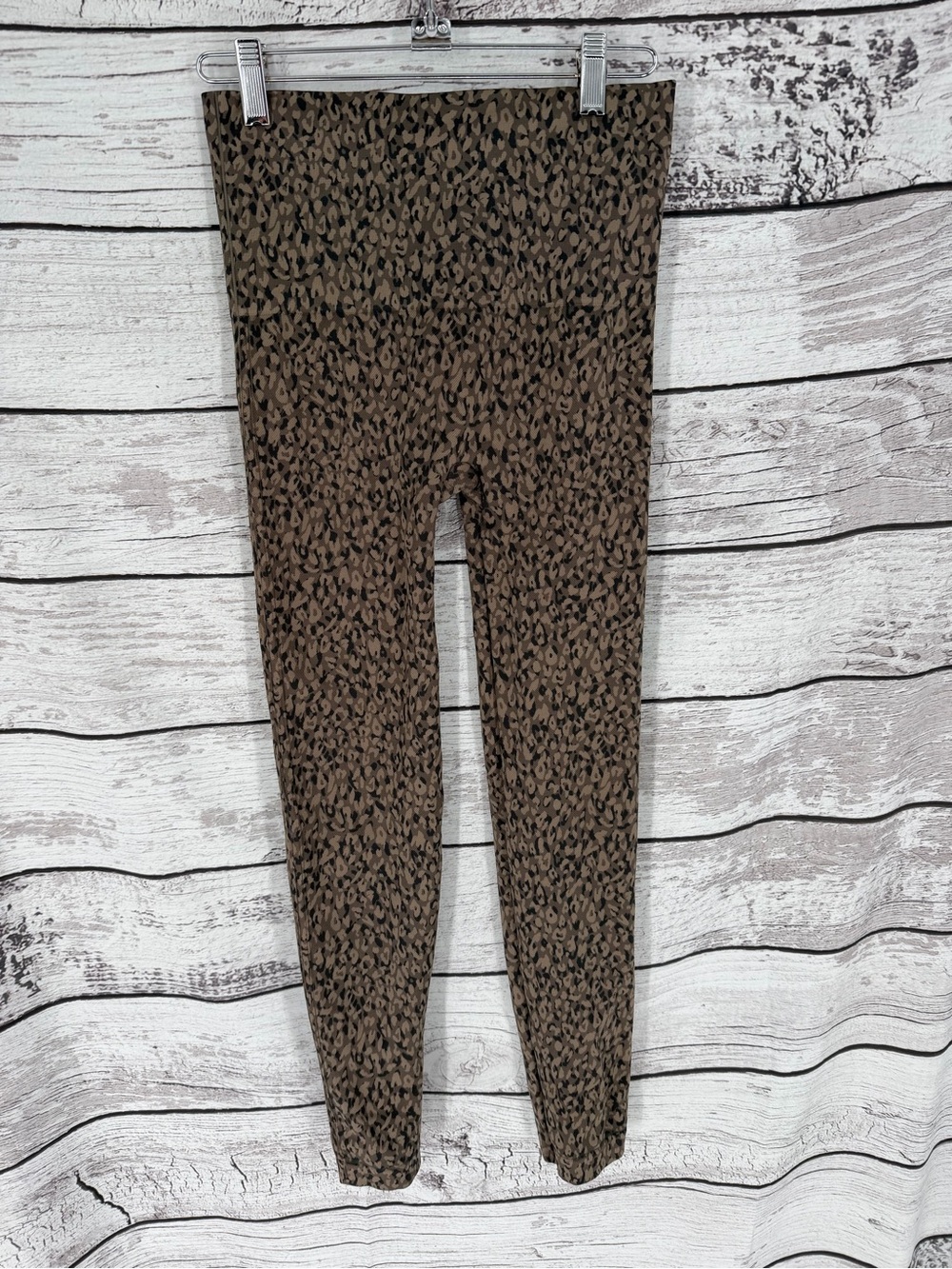 SPANX Leopard-Print Leggings in Brown and Black